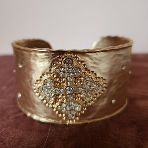 Gold Embellished Cuff Bracelet